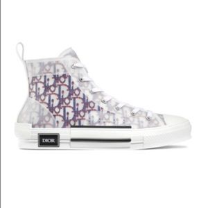 Dior B23 High Top Red/Blue Oblique Sneaker